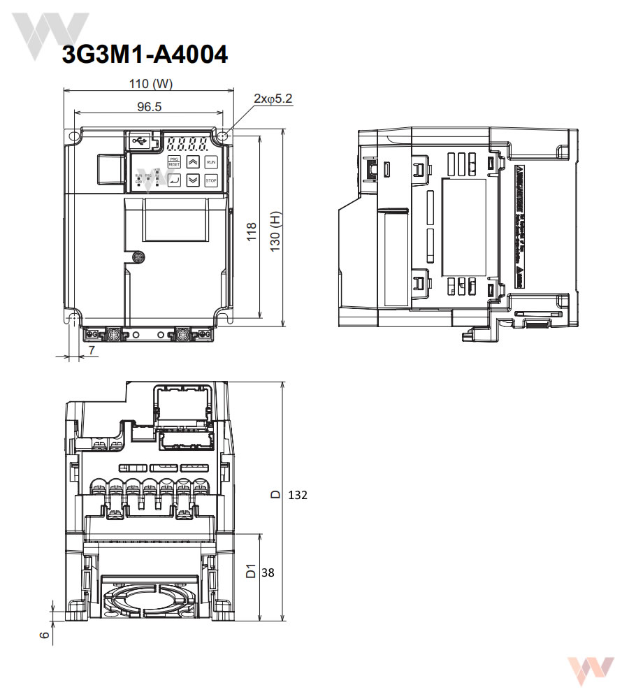 3G3M1-A4004 falownik Omron 3G3M1 0,4kW/400V